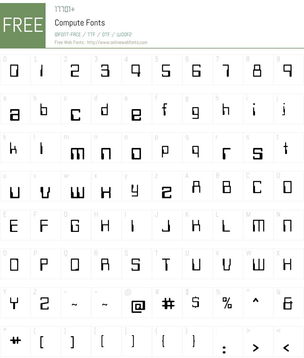 Compute Font Screenshots