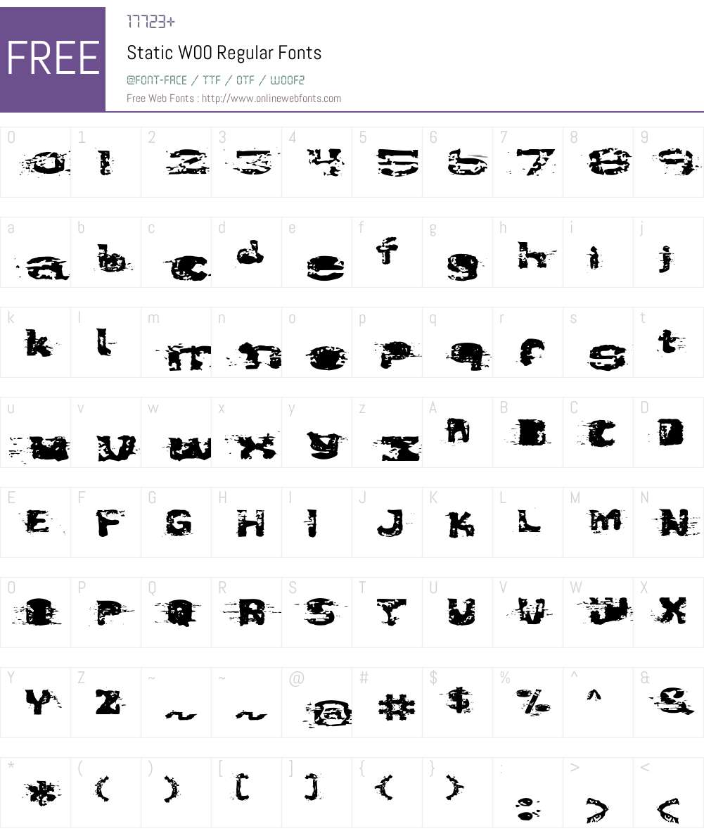 Static Font Screenshots