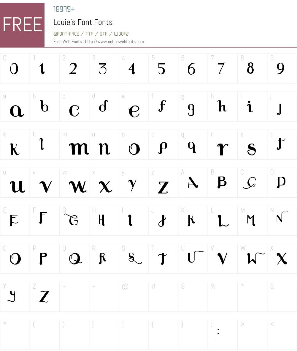 Louie's Font Font Screenshots
