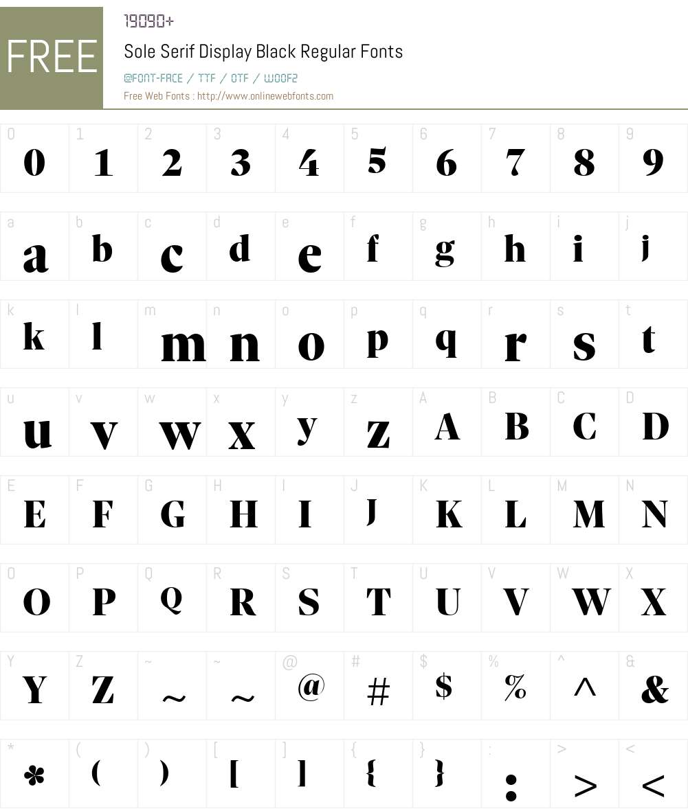 Sole Serif Display Black Font Screenshots
