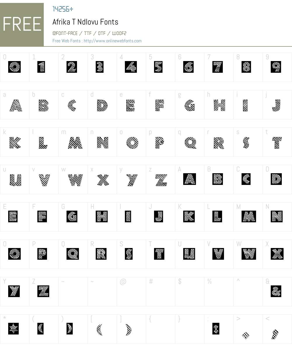 Afrika T Ndlovu Font Screenshots