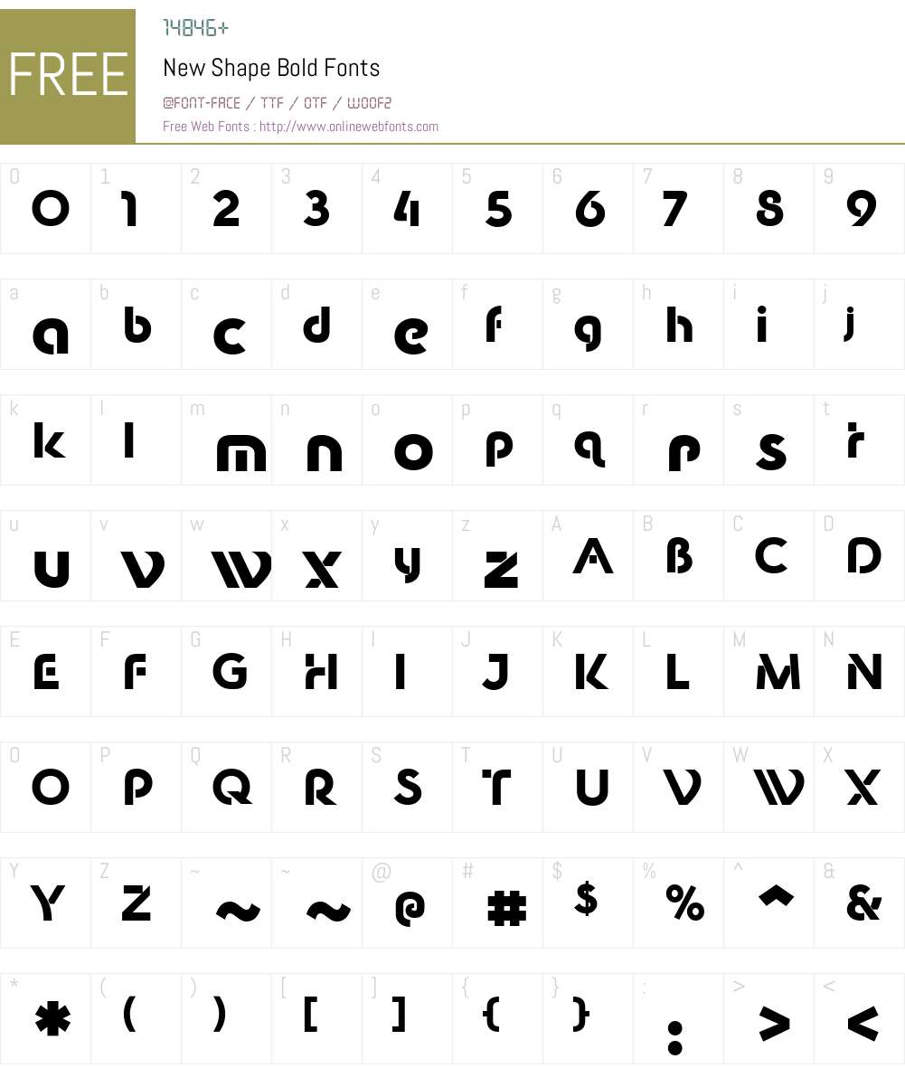 New Shape Font Screenshots