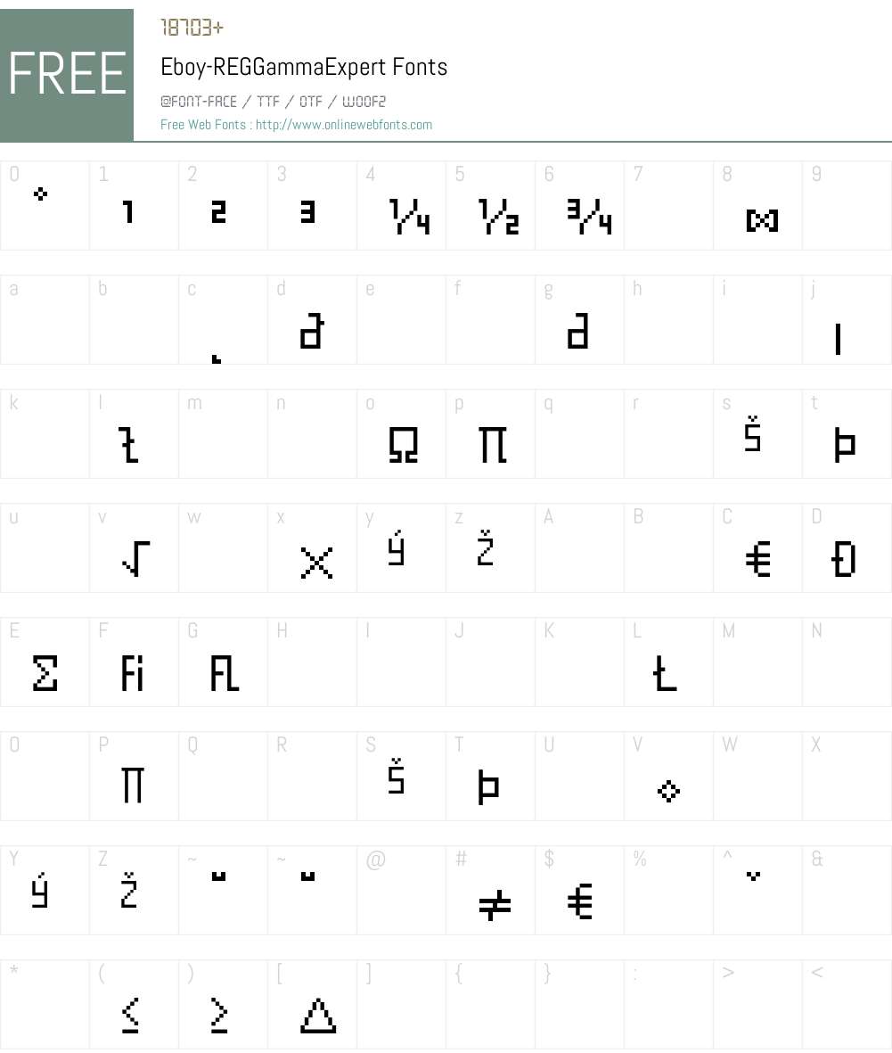 Eboy Font Screenshots