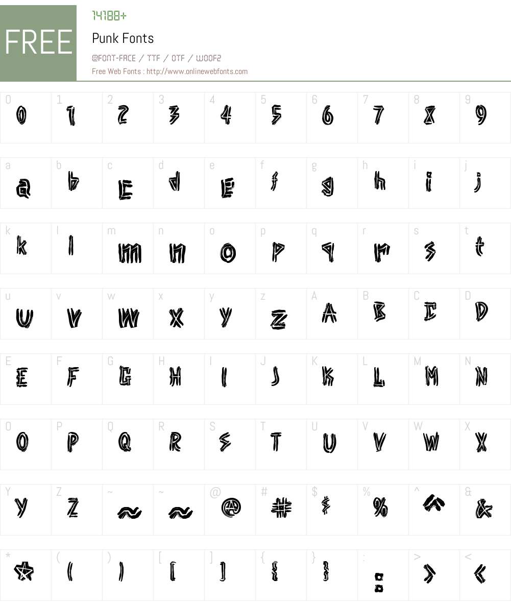 Punk Font Screenshots