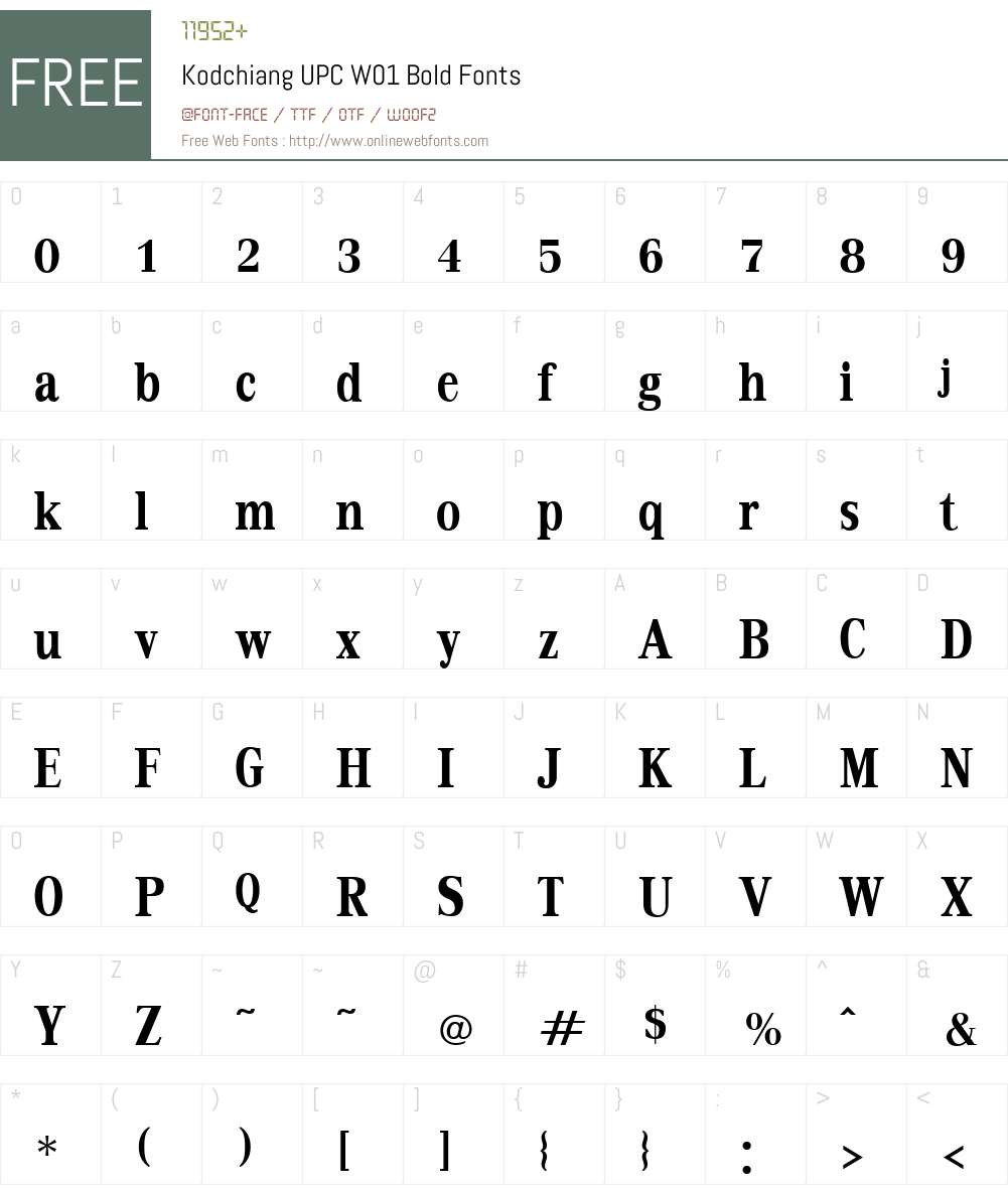 KodchiangUPCW01-Bold Font Screenshots