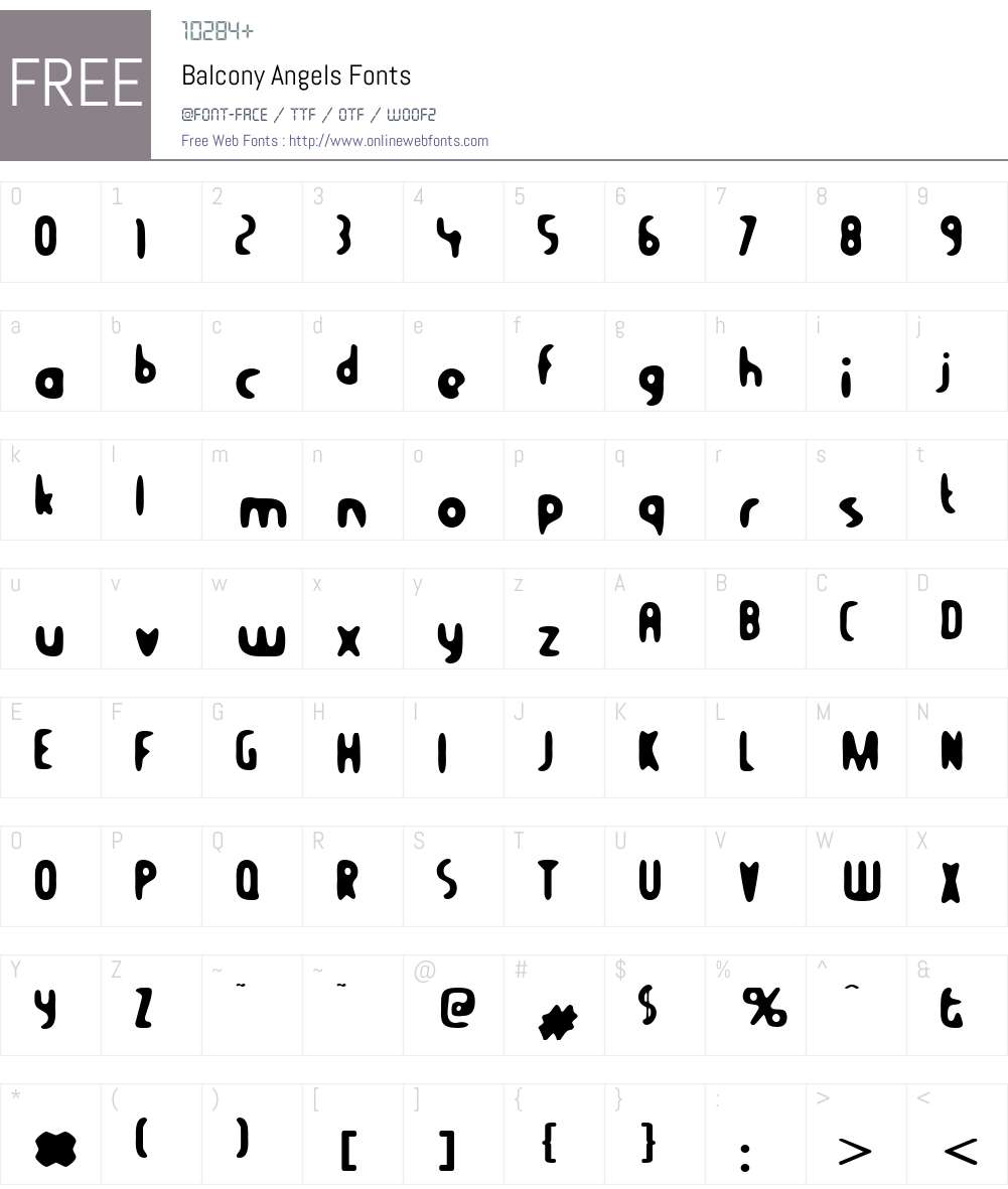 Balcony Angels Font Screenshots