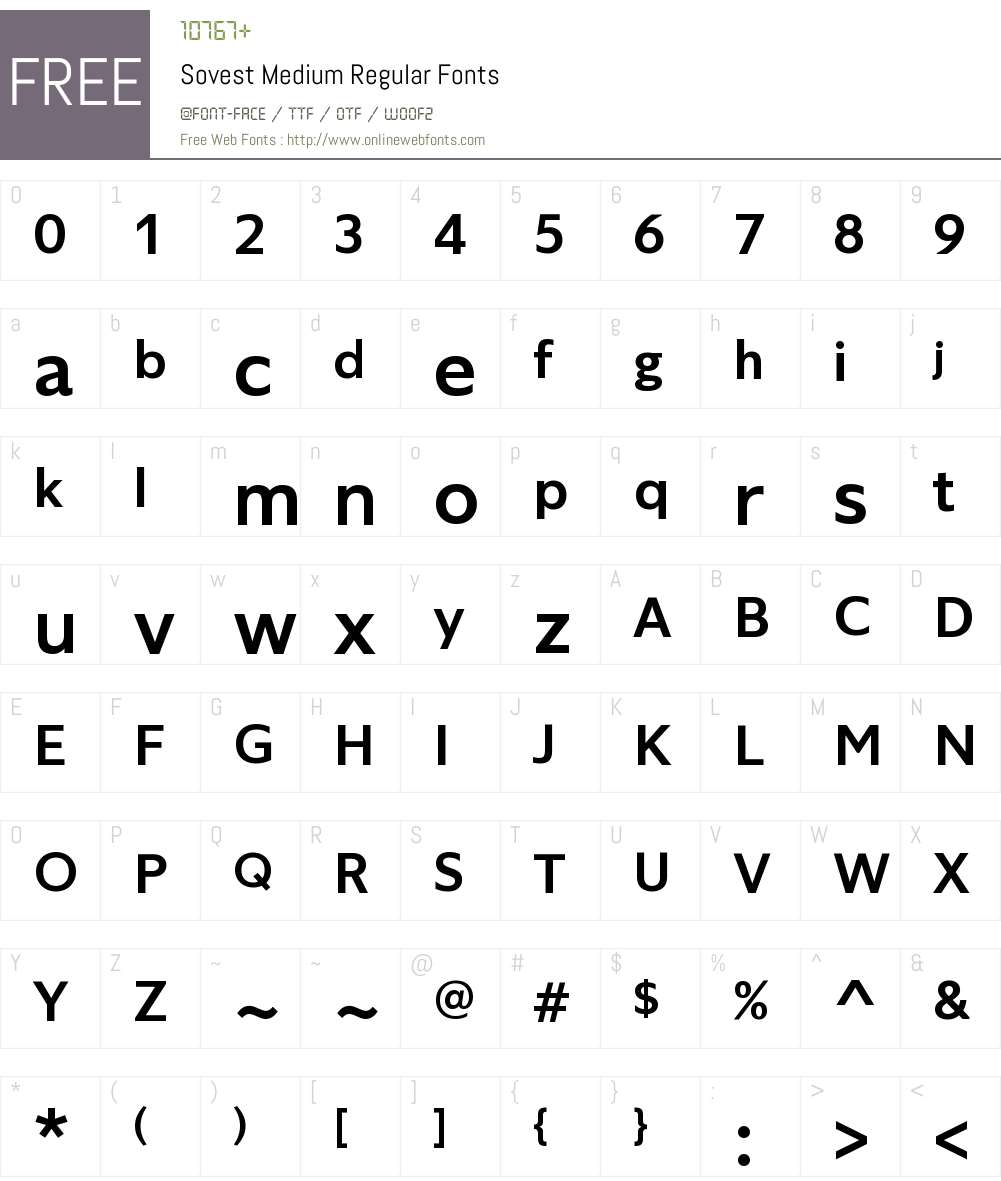 Sovest Medium Font Screenshots