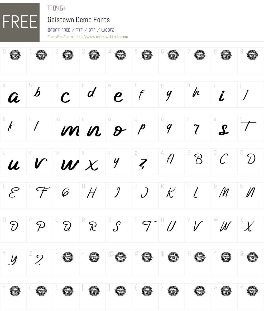 Geistown Demo 1.003;Fontself Maker 3.5.4 Fonts Free Download ...