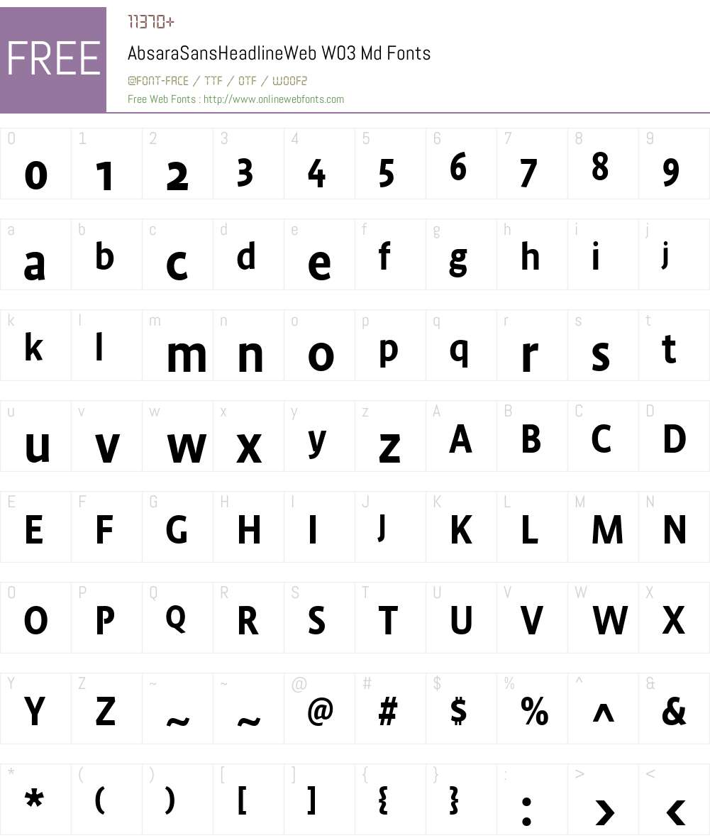FF Absara Sans Headline Font Screenshots