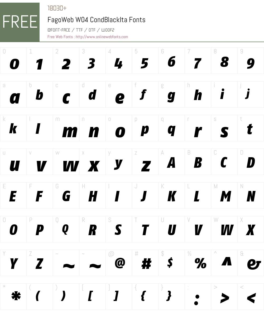 FF Fago Font Screenshots