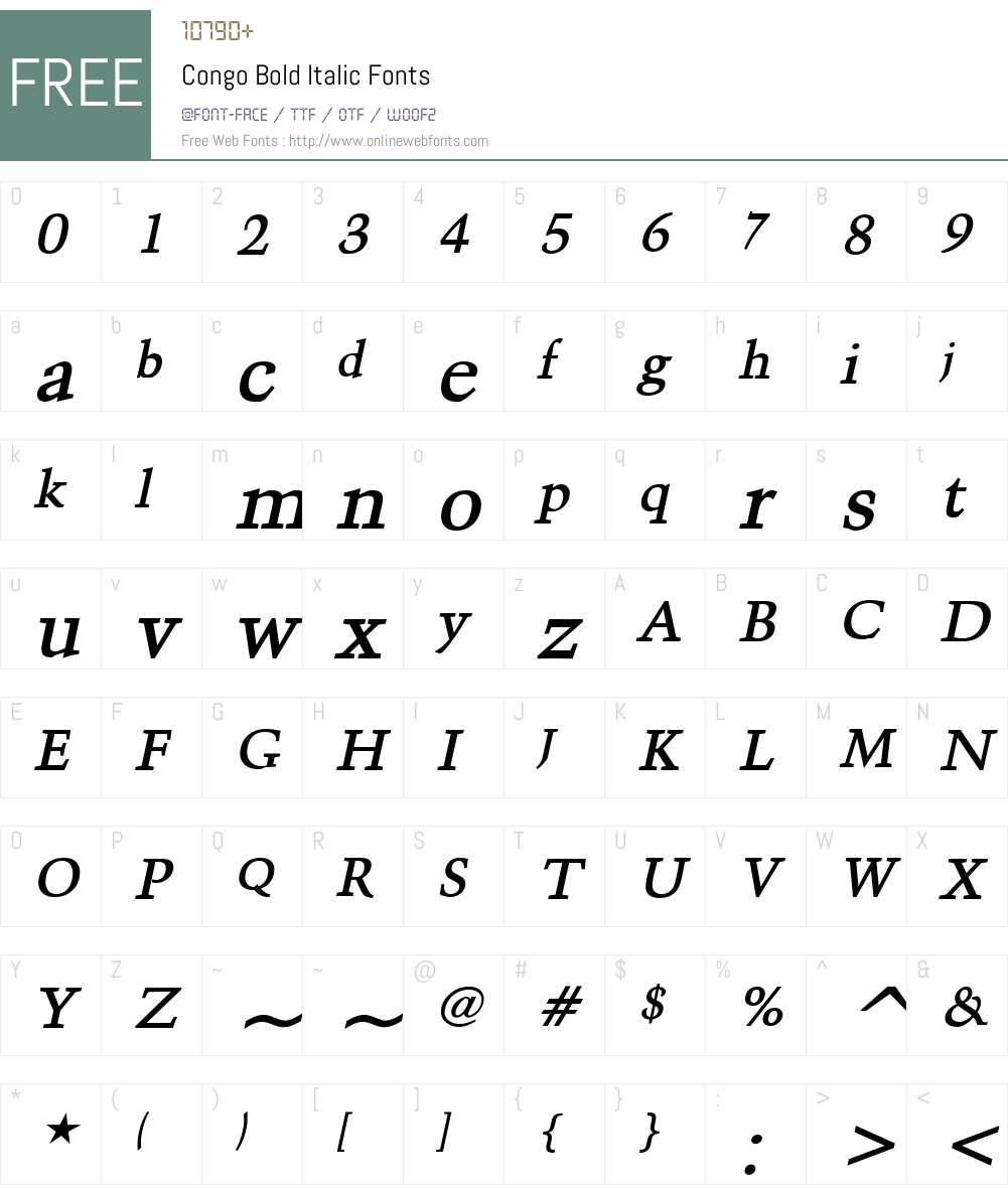 Congo Font Screenshots