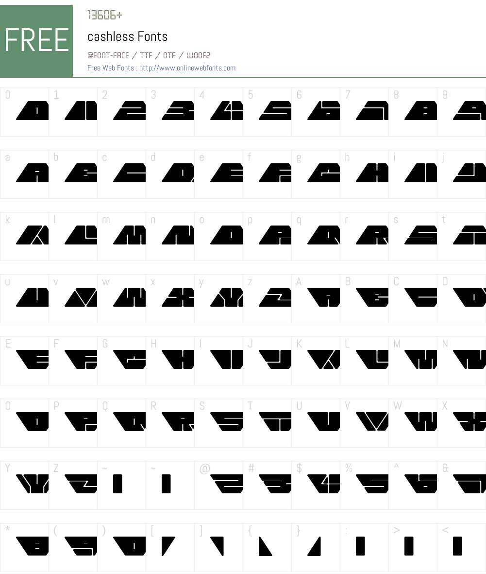 cashless Font Screenshots
