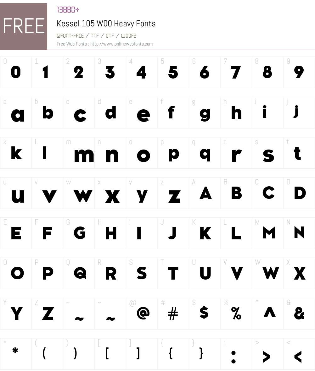 Kessel105W00-Heavy Font Screenshots