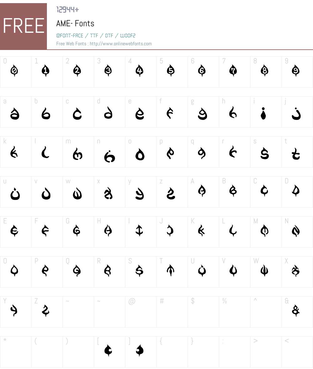 AME- Font Screenshots