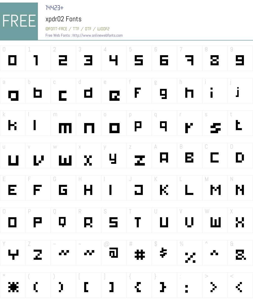 xpdr02 Font Screenshots