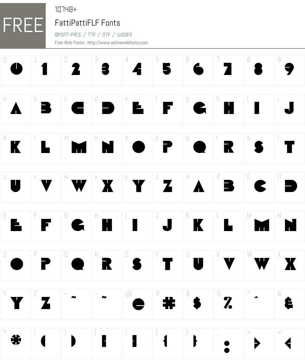 FattiPattiFLF Font Screenshots