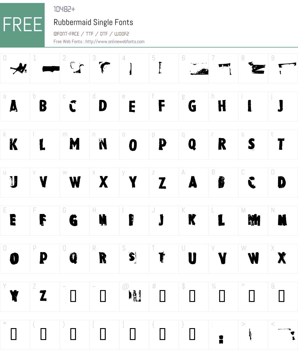 Rubbermaid Font Screenshots