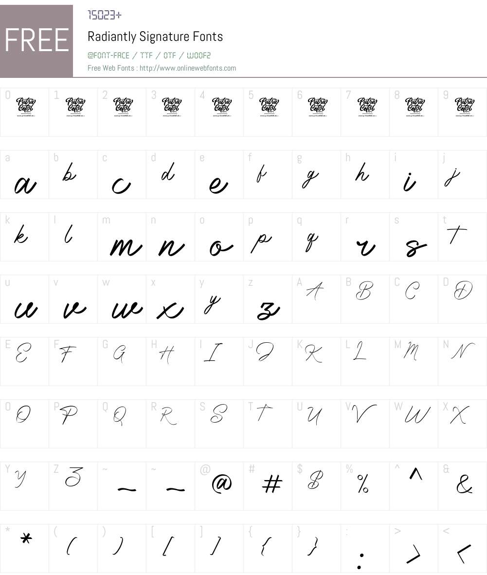 Radiantly Signature 1.009;Fontself Maker 3.5.0 Fonts Free Download ...