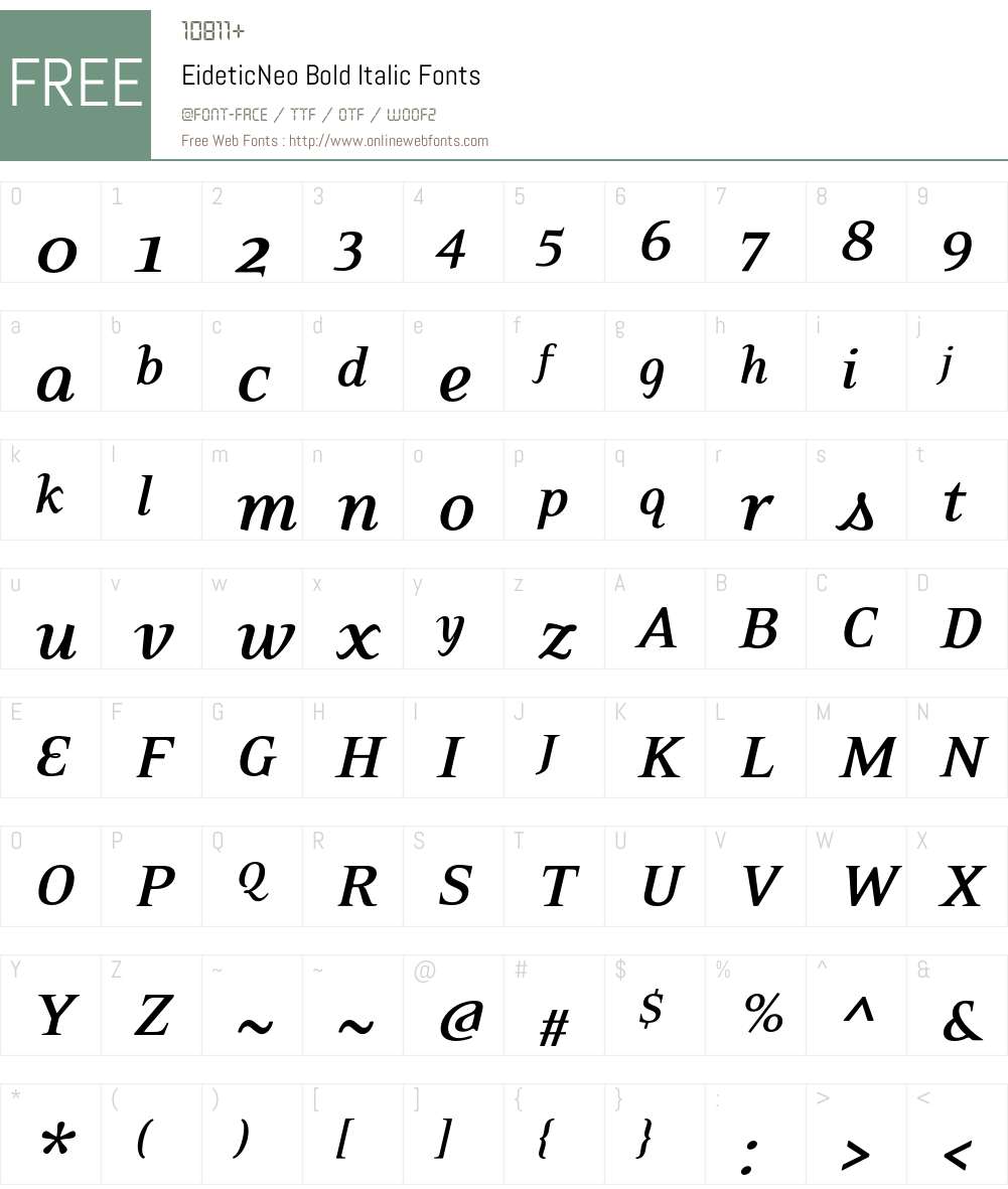 EideticNeo Font Screenshots