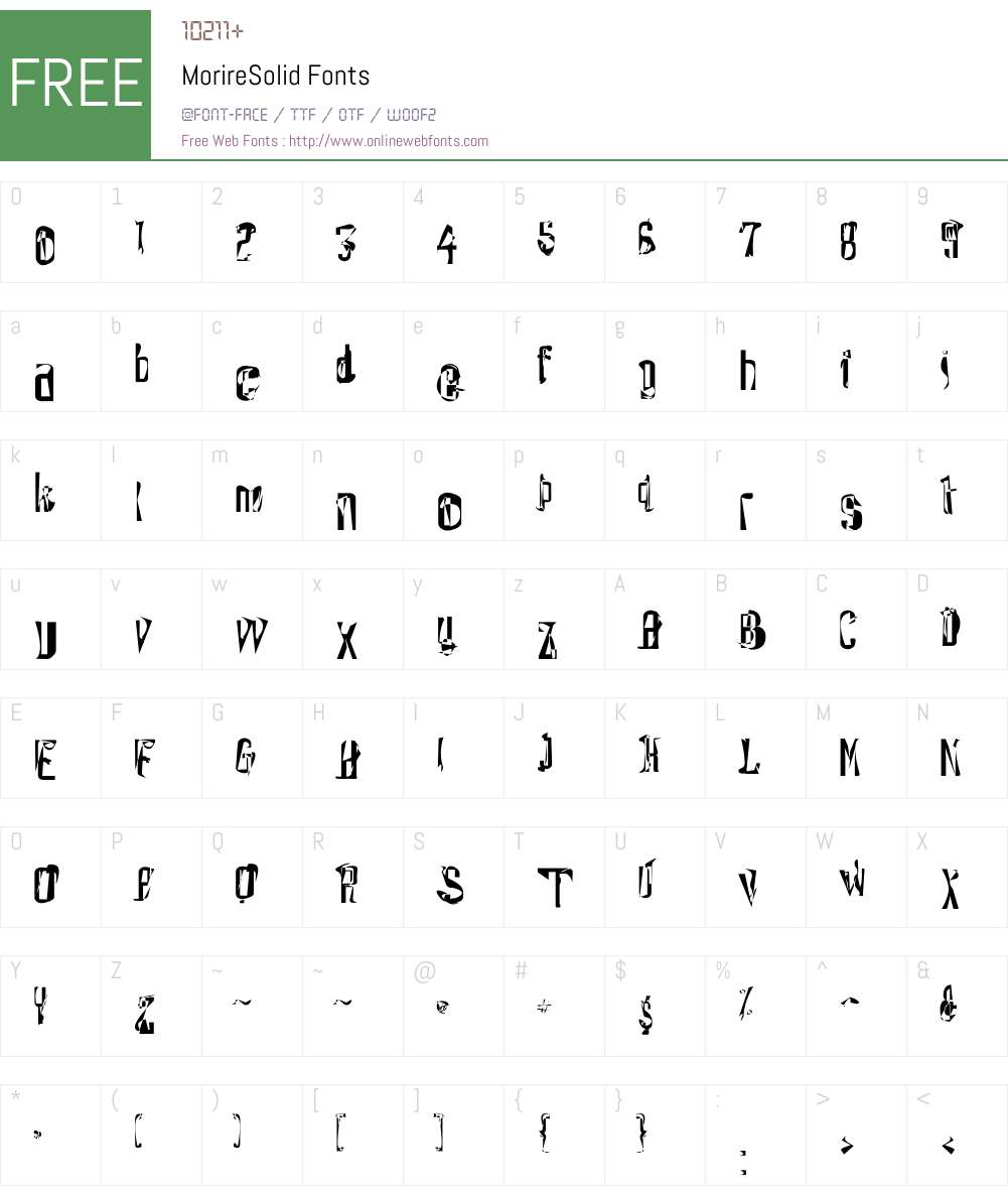MorireSolid Font Screenshots