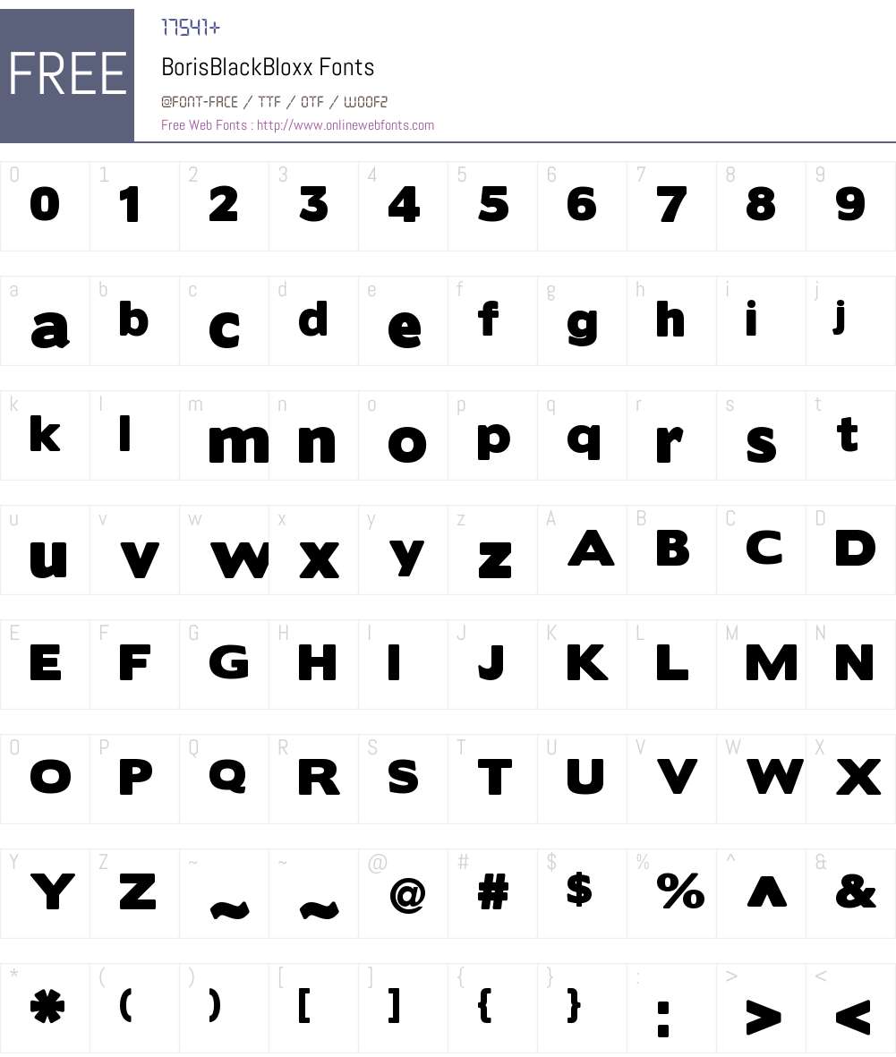 BorisBlackBloxx Font Screenshots