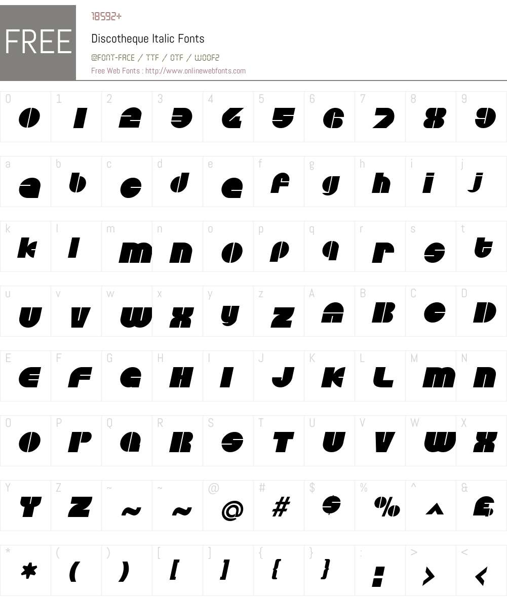 Discotheque Font Screenshots