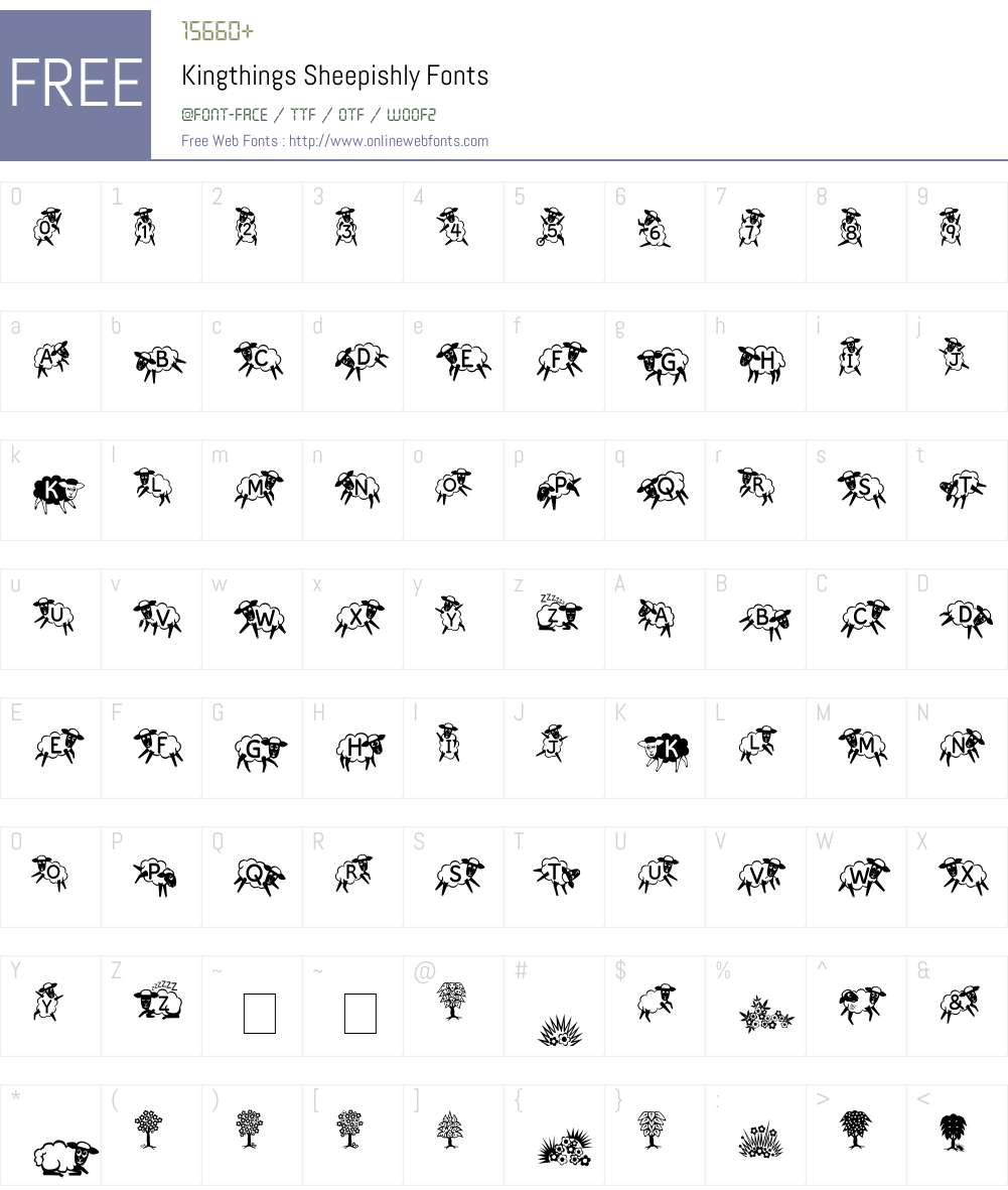 Kingthings Sheepishly Font Screenshots