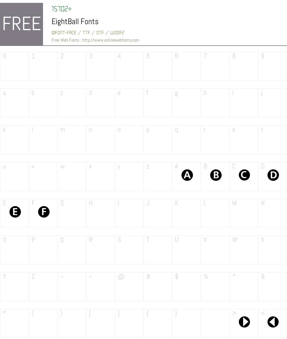 Eight Font Screenshots