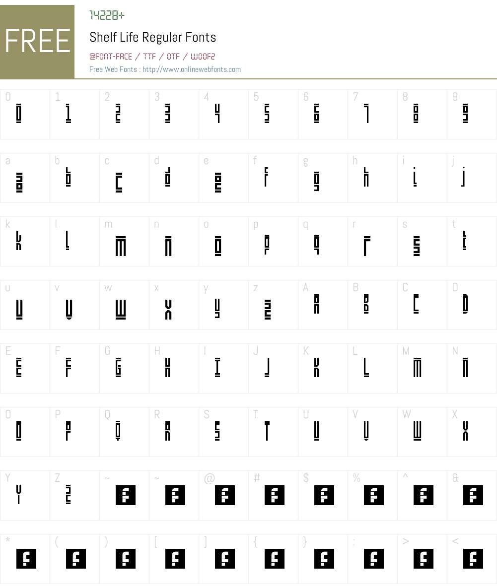 Shelf Life Font Screenshots