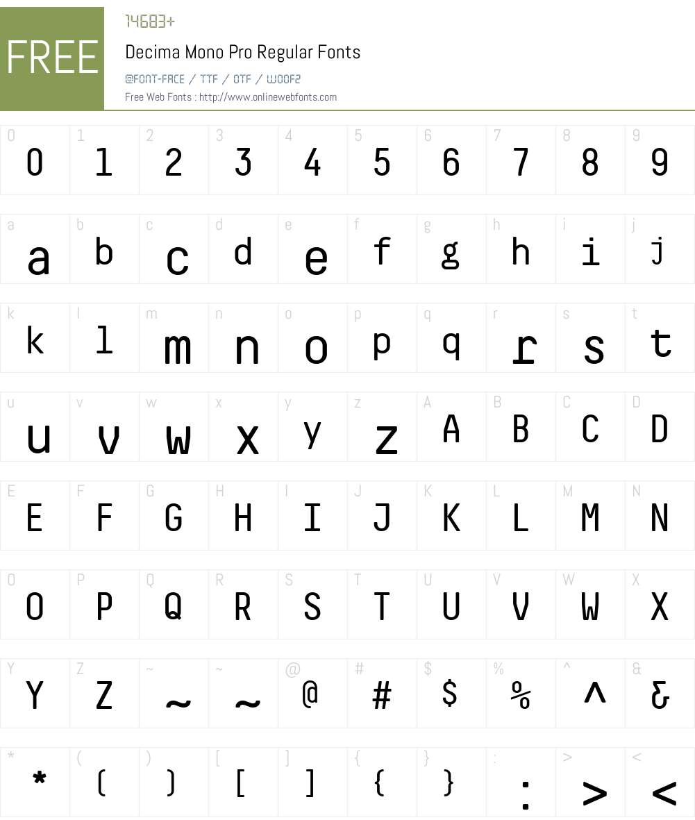 Decima Mono Pro Font, Webfont & Desktop