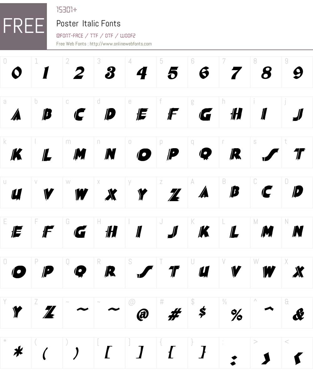 Poster Font Screenshots