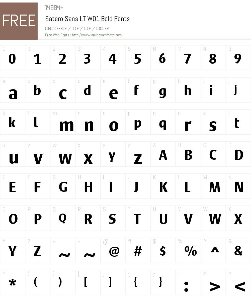 SateroSansLTW01-Bold Font Screenshots