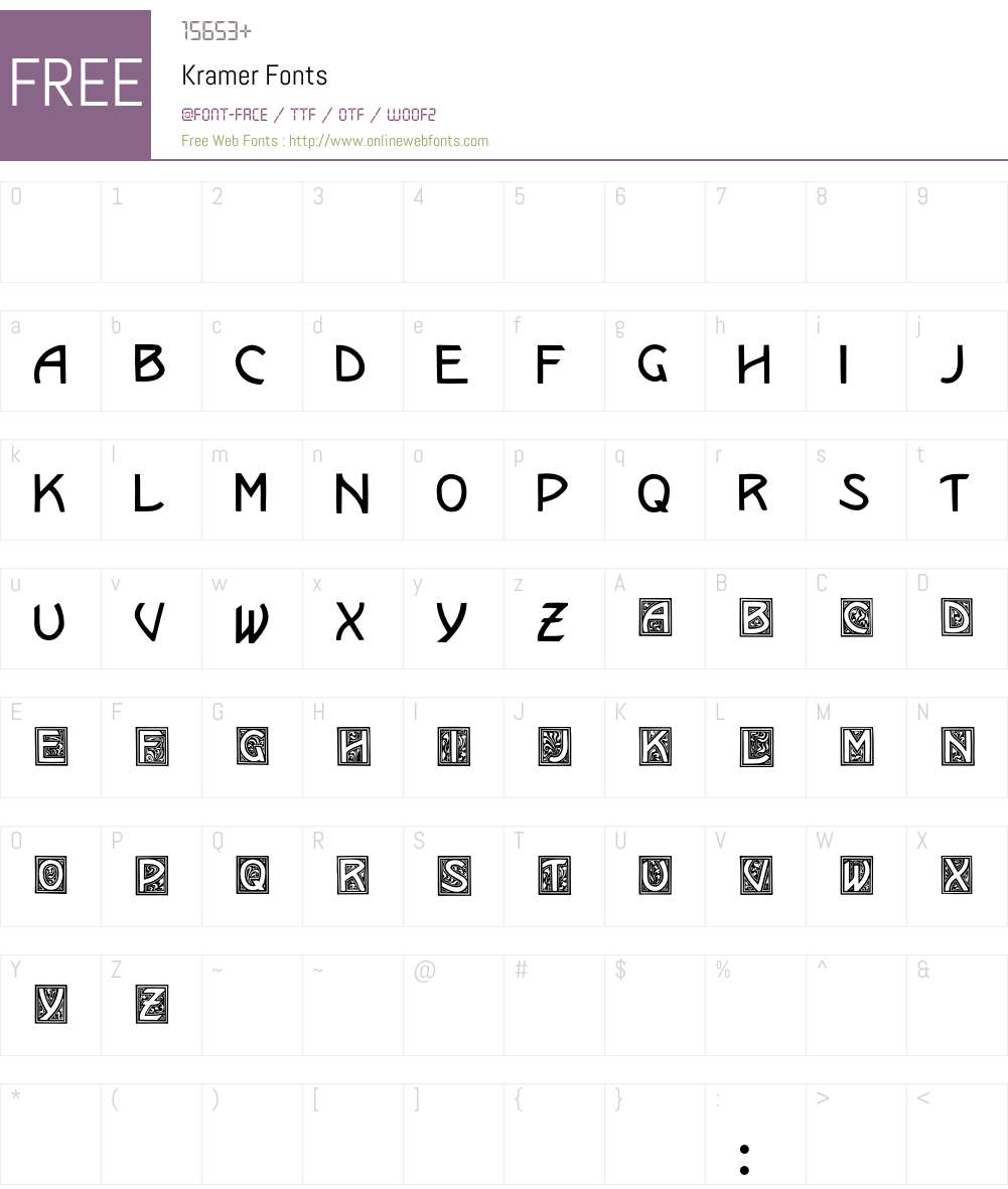 Kramer Font Screenshots