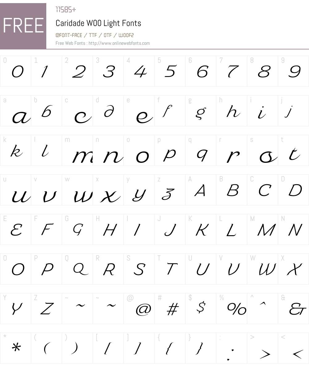 Caridade Light Font Screenshots