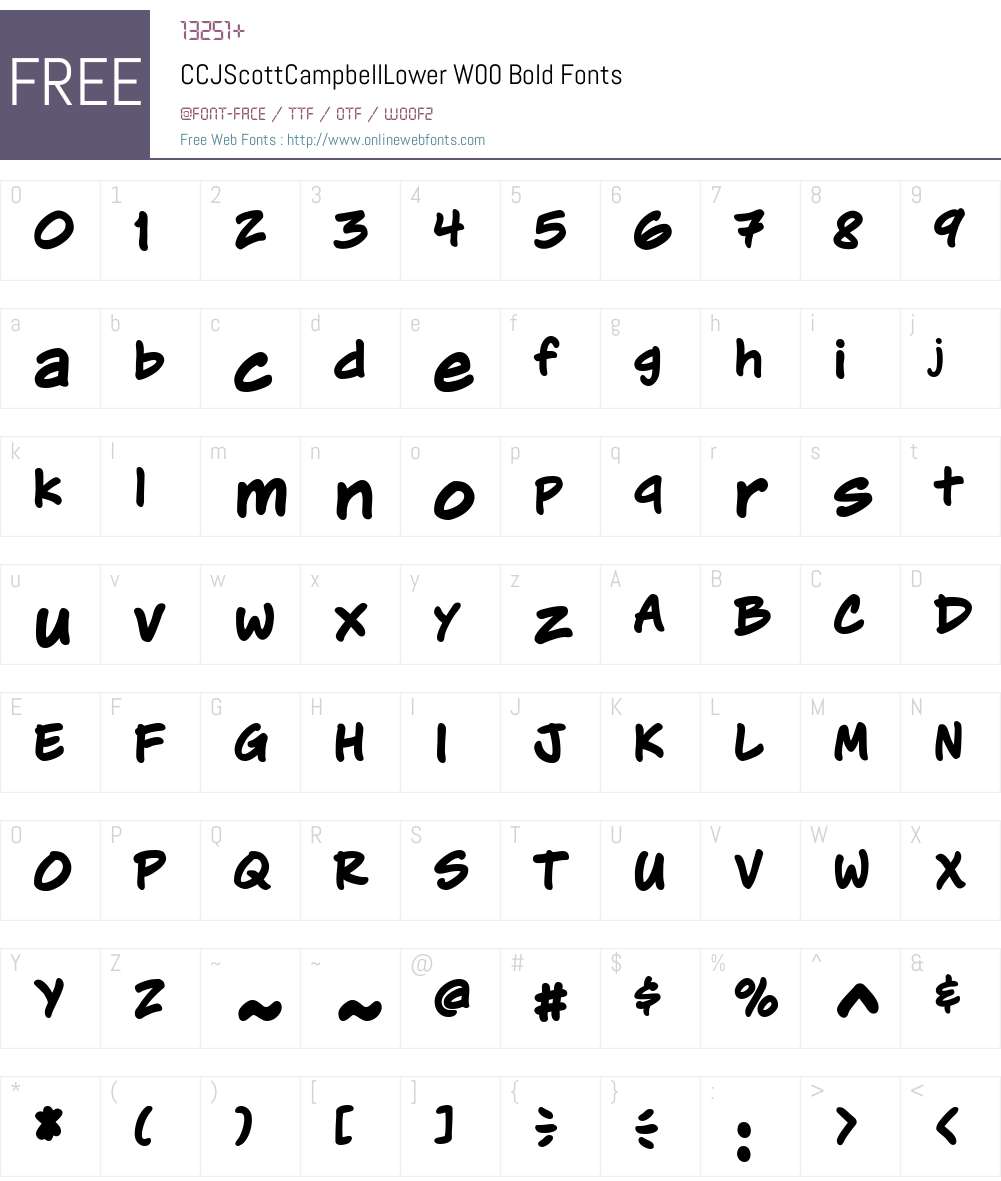 J Scott Campbell Lower Font Screenshots