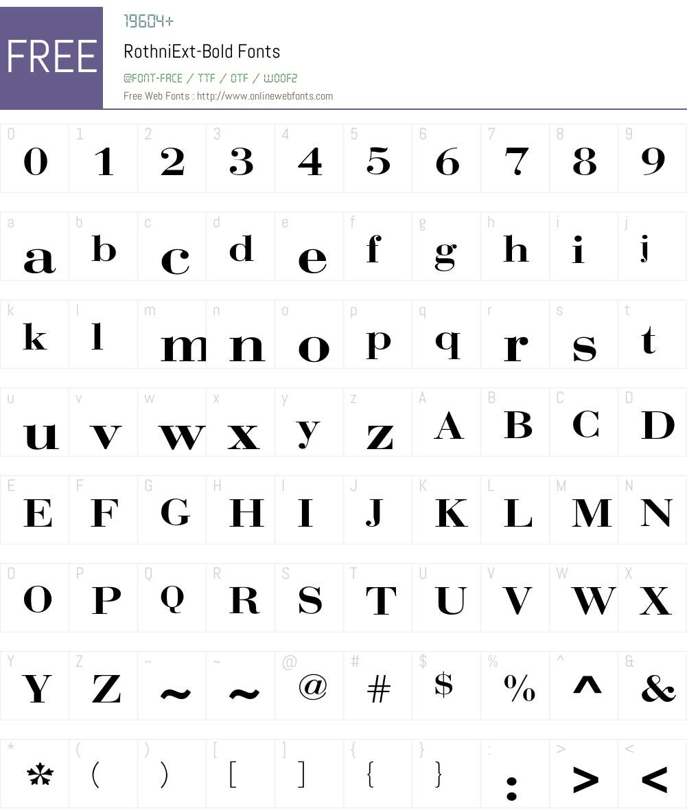RothniExt-Bold Font Screenshots