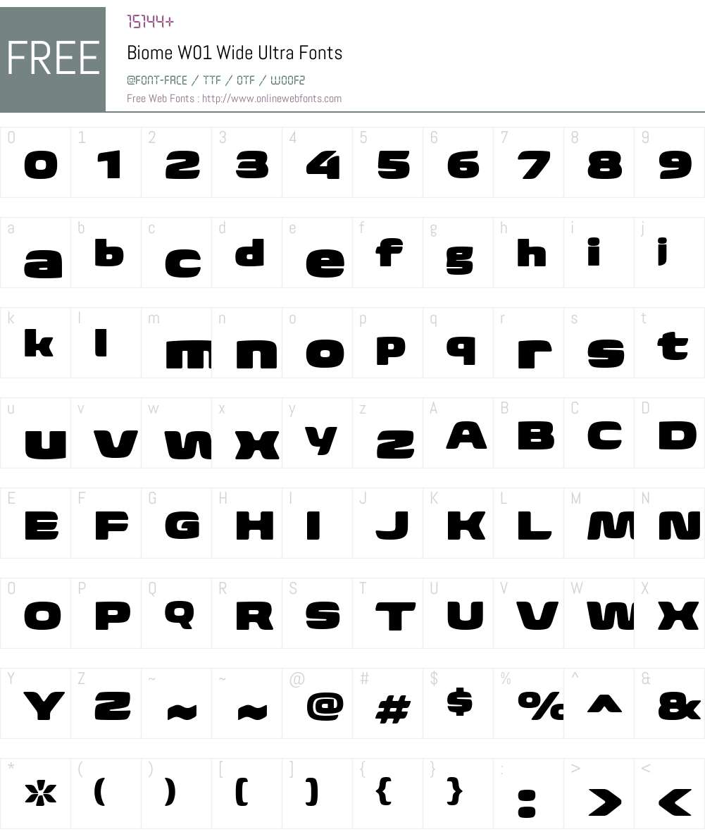 BiomeW01-WideUltra Font Screenshots