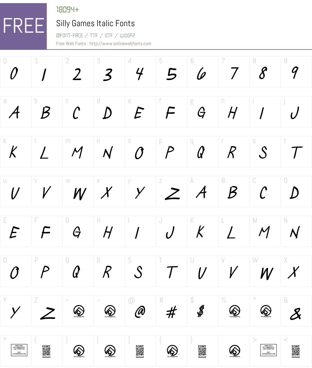 Silly Games Font Screenshots