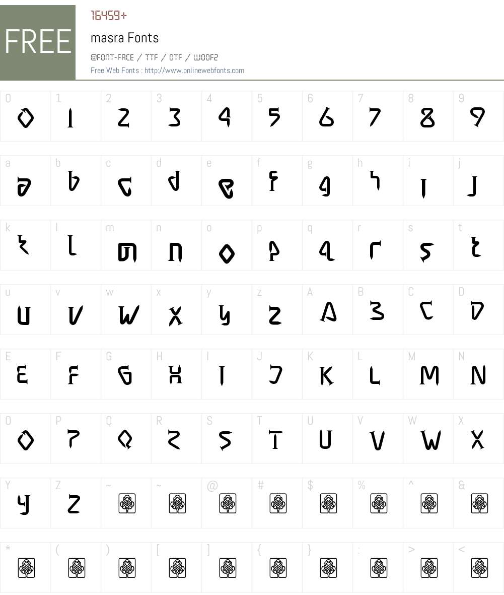 masra Font Screenshots