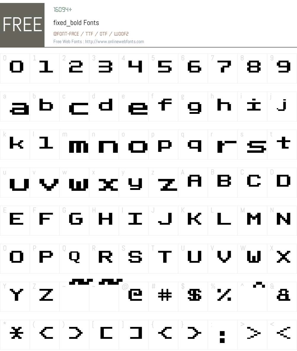 fixed_bold Font Screenshots
