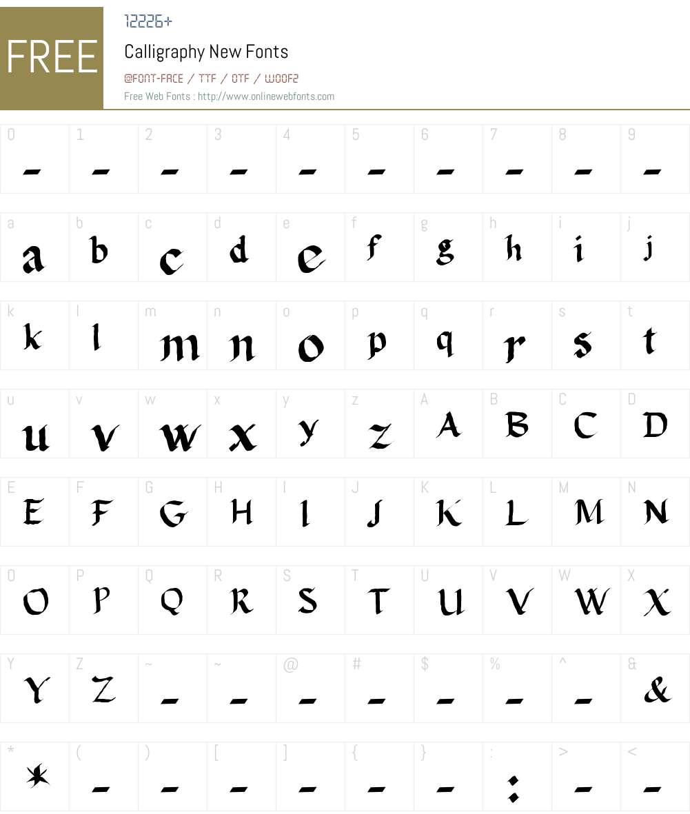 Calligraphy New Font Screenshots