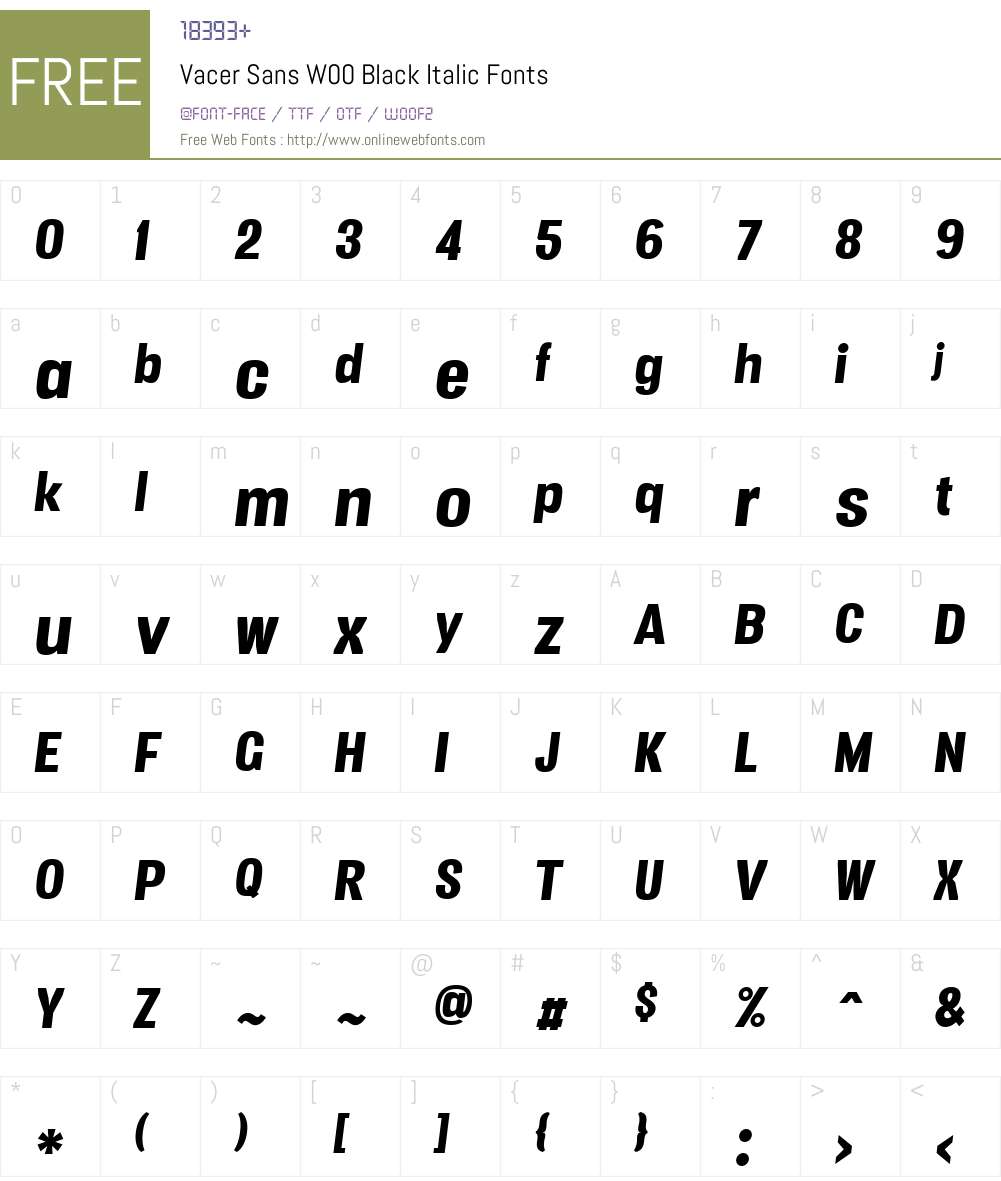 Vacer Sans Font Screenshots