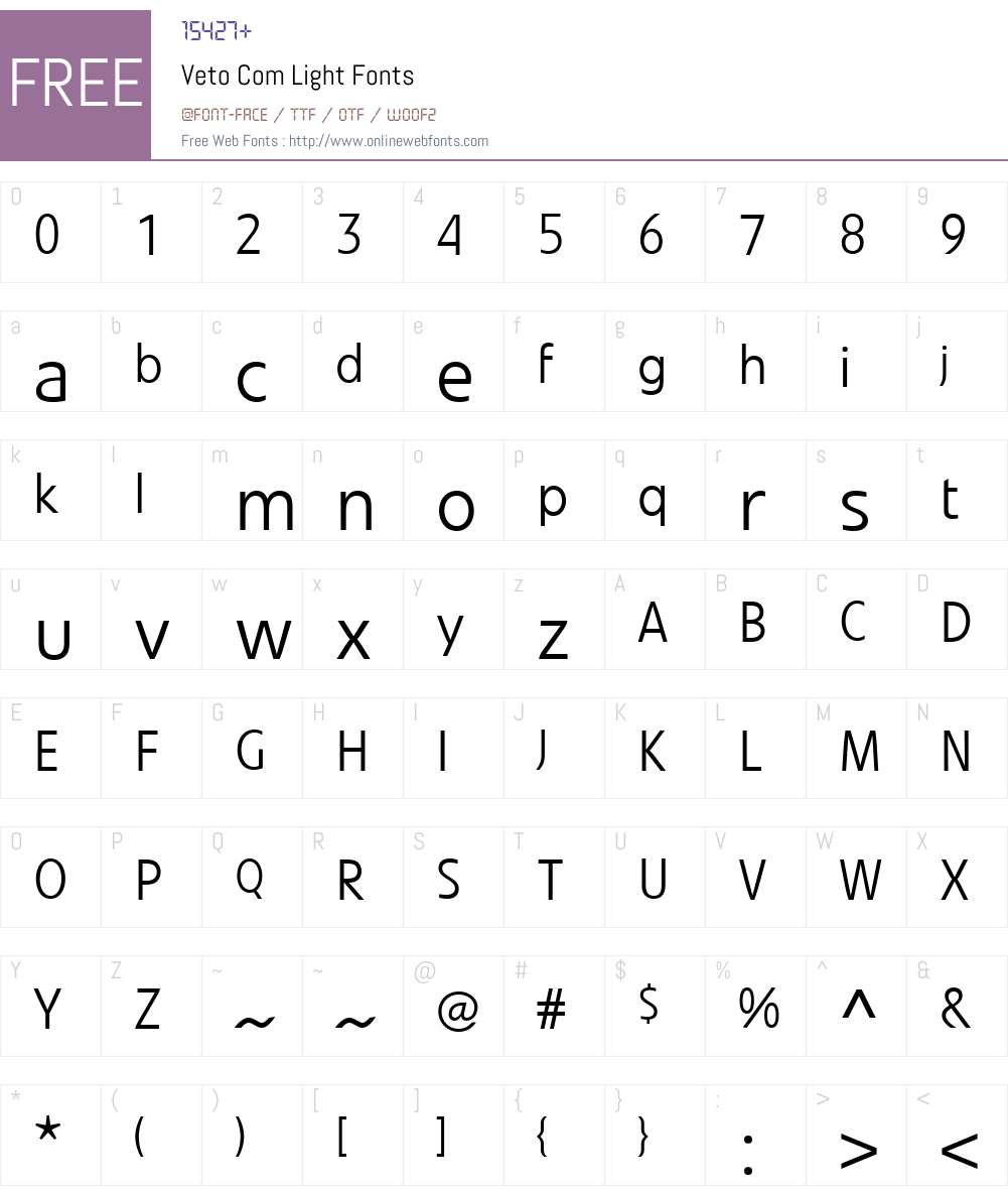 Veto Com Font Screenshots