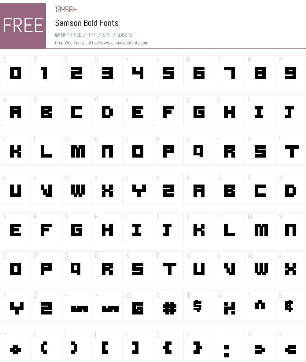 Samson Font Screenshots