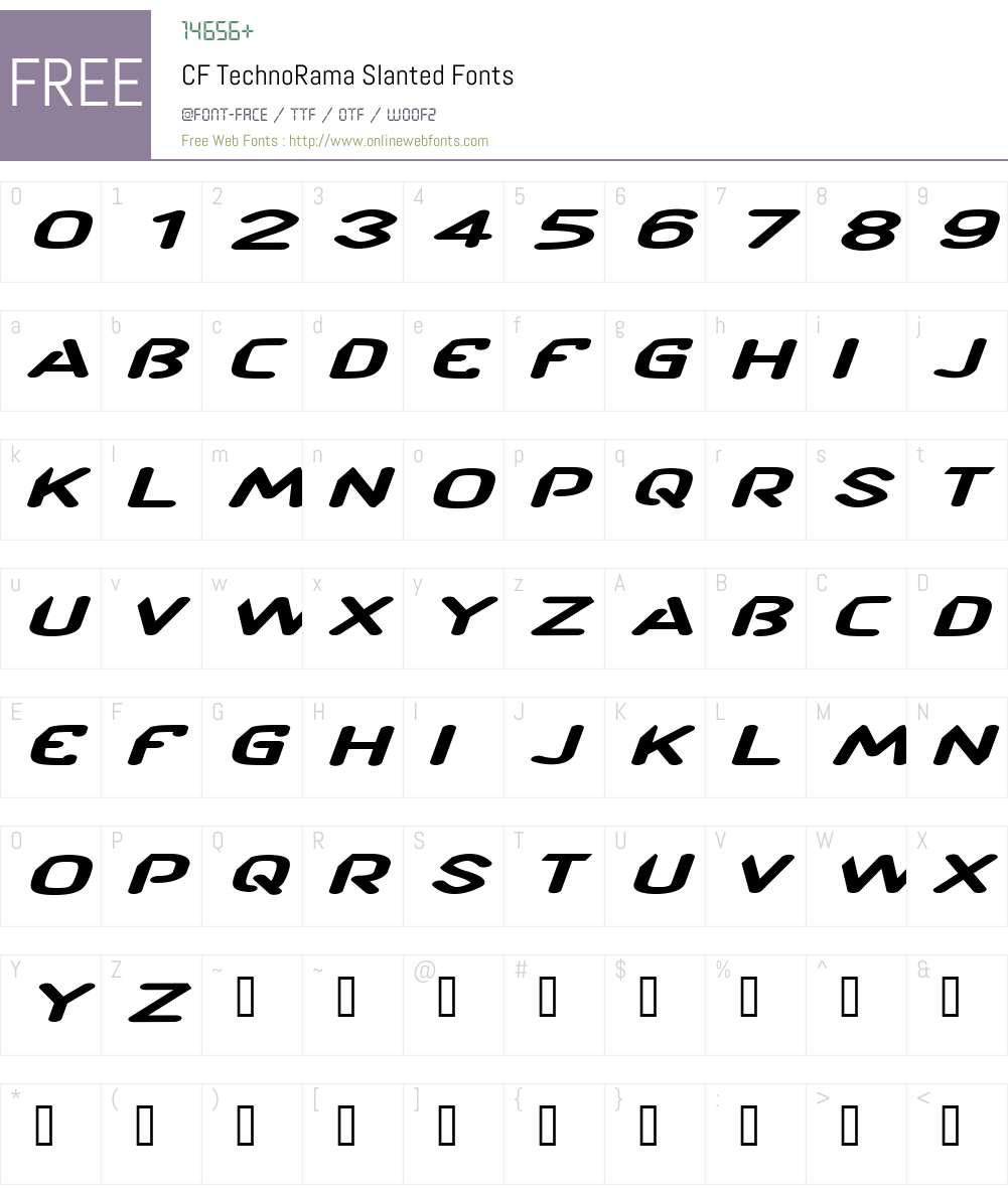 CF TechnoRama Font Screenshots