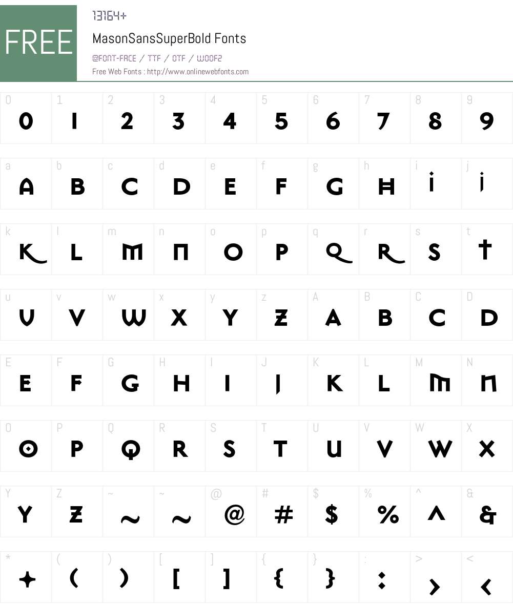 MasonSans Font Screenshots