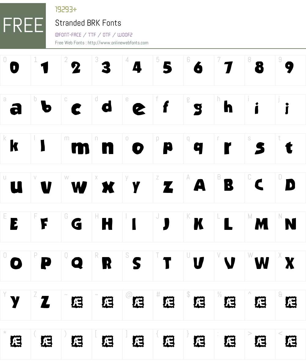 Stranded BRK Font Screenshots