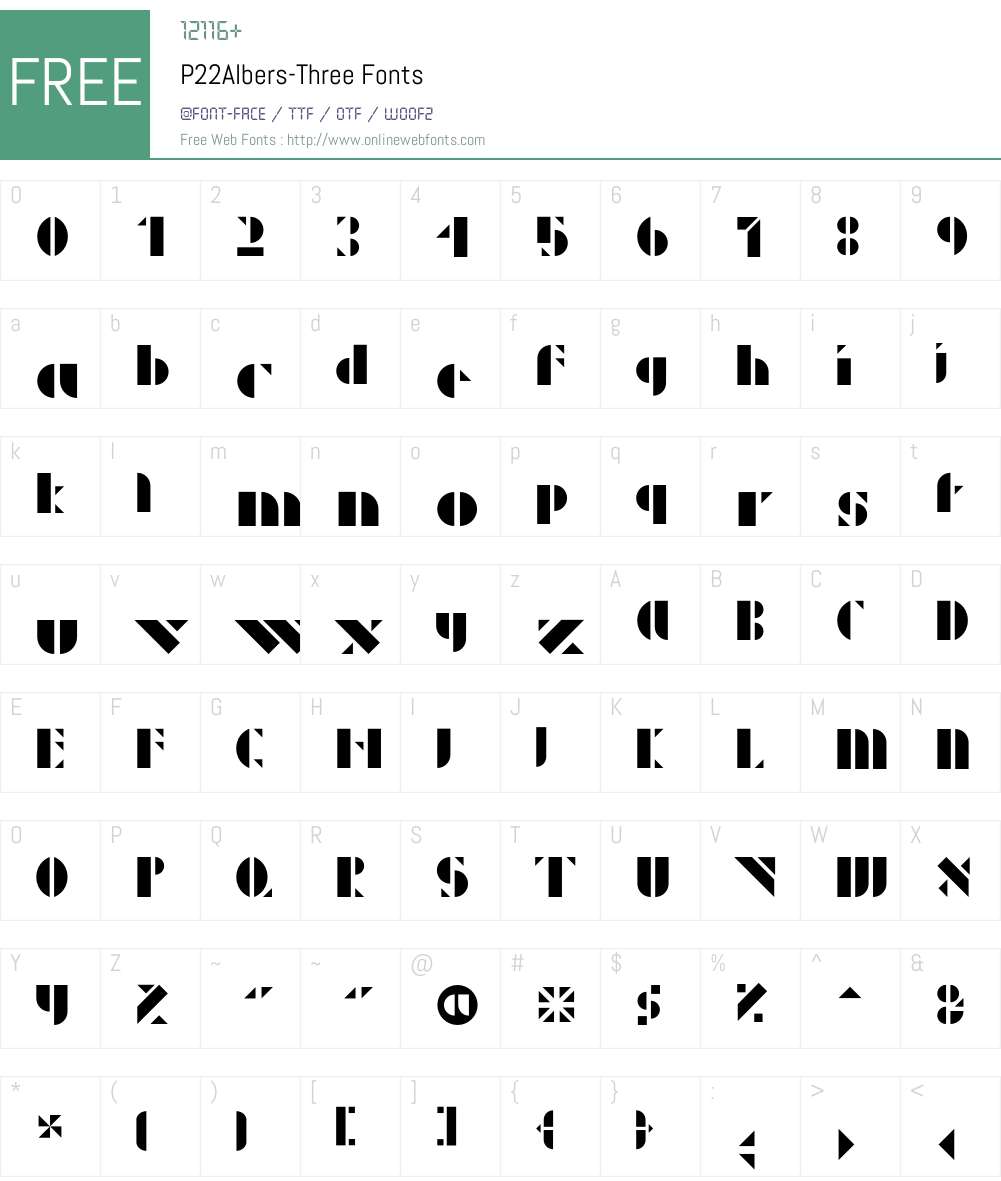 P22Albers Font Screenshots
