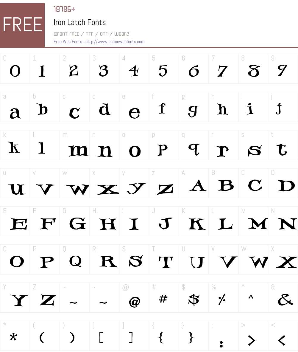 Iron Latch Font Screenshots