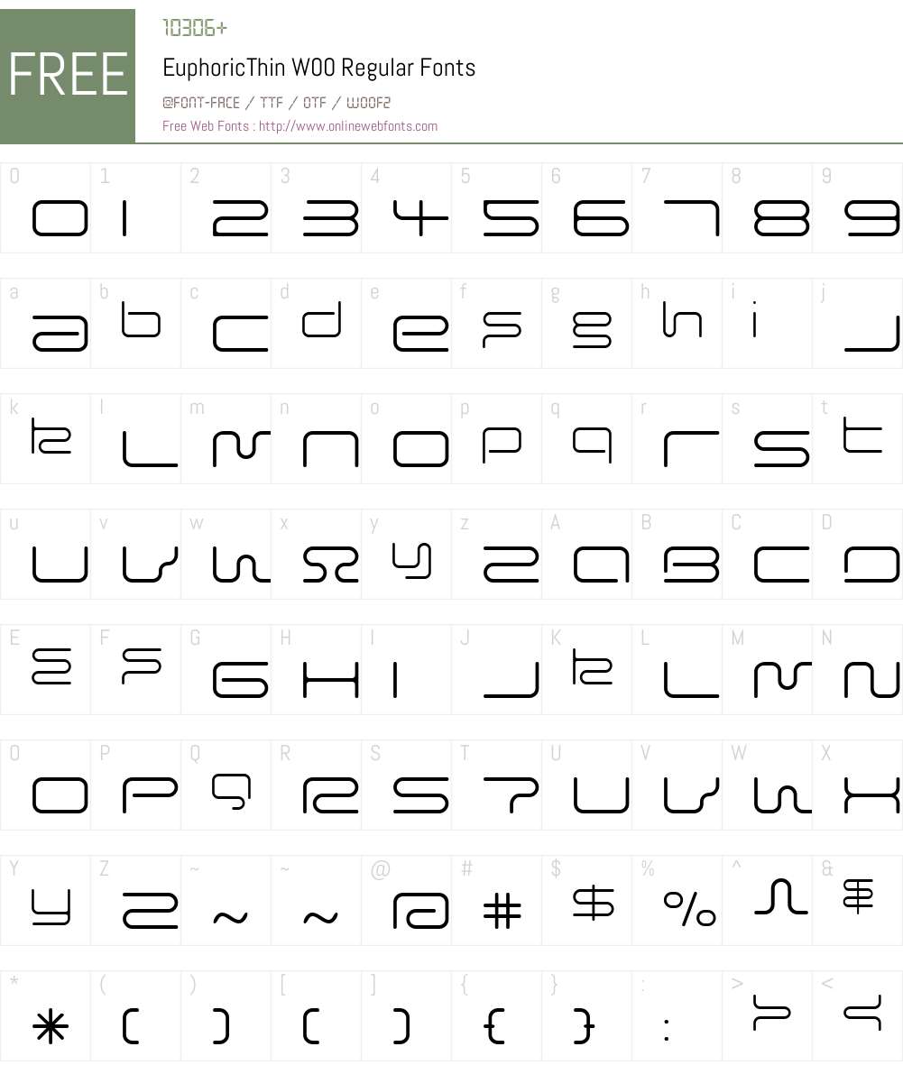 Euphoric Font Screenshots